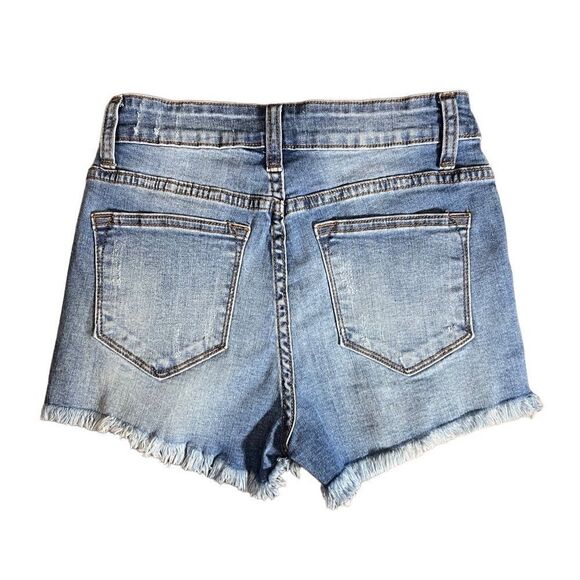 Kancan Jean shorts distressed frayed denim size W3 / 25 - Picture 2 of 11
